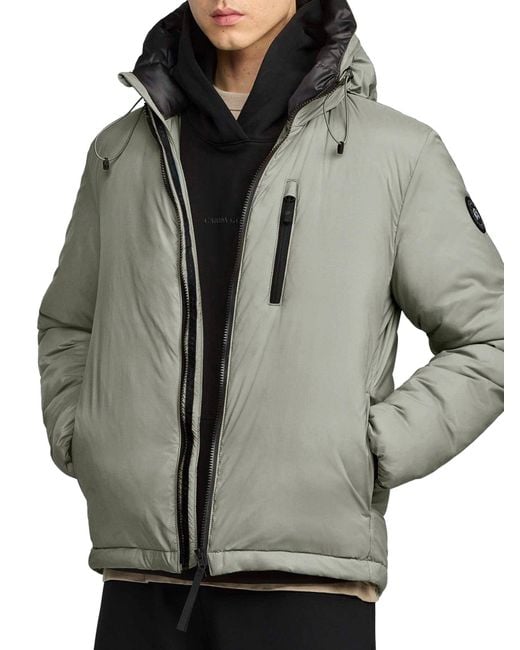 Canada Goose Gray Lodge Black Label Hooded Jacket for men