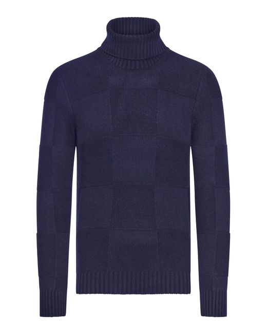 Nome By Gransasso Blue Turtleneck Sweater for men