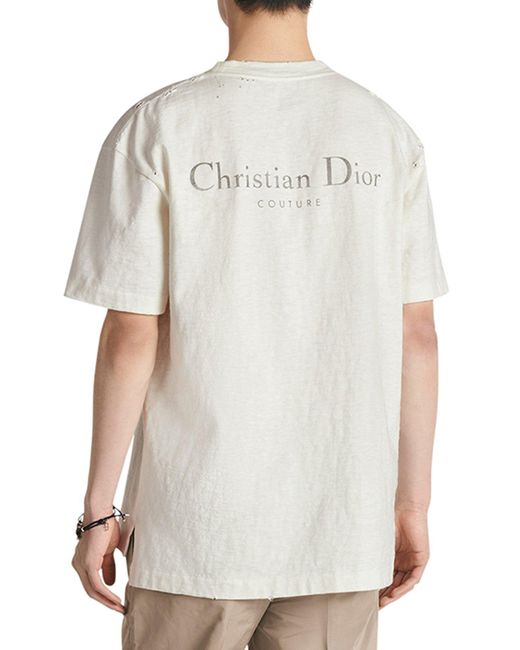 関税・送料込 DIOR COUTURE DALLA VESTIBILITA COMODA Tシャツ Dior T-Shirt Couture Con Vestibilità Comoda in White for Men