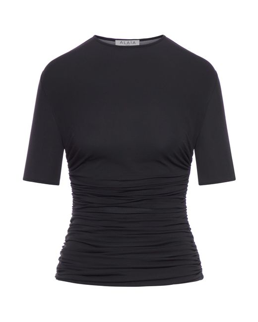 T-shirt in jersey di Alaïa in Black
