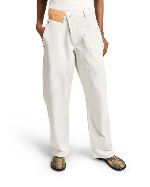 J.W. Anderson White J.W.Anderson Twisted Workwear Jeans