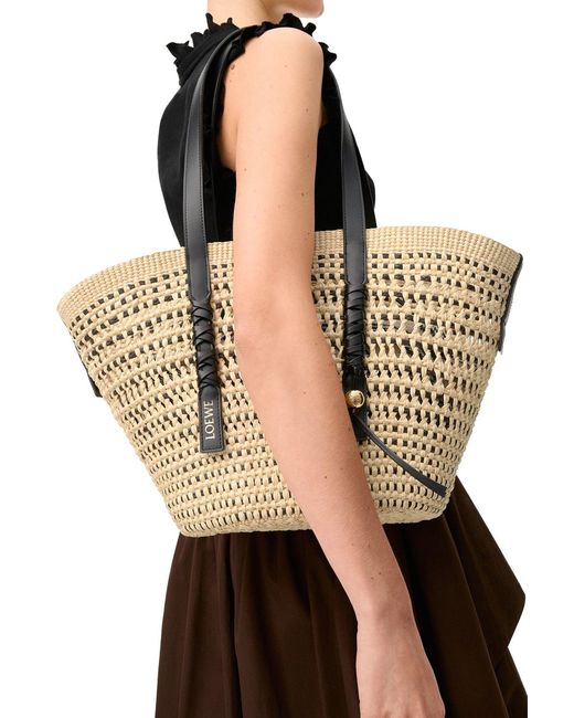 Loewe Natural X Paula's Ibiza Medium Braid Basket Bag