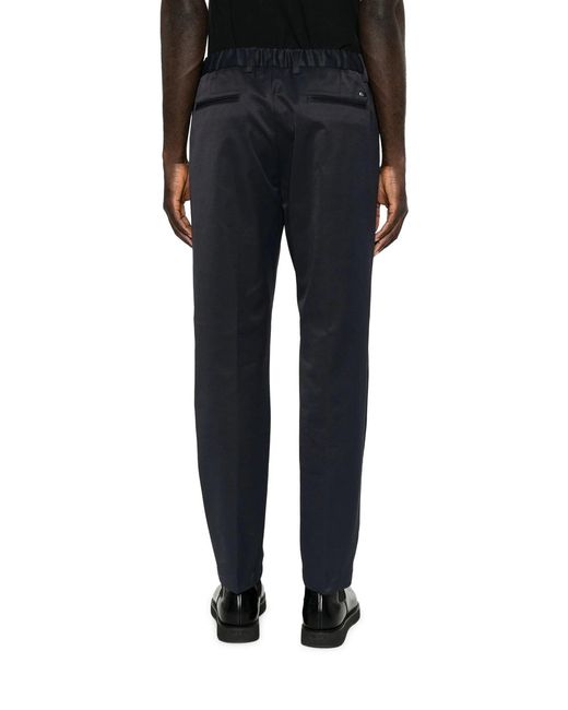 Herno Blue Technical Fabric Trousers With Drawstring for men