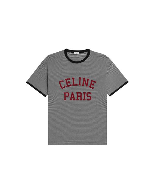 Céline Gray Loose Paris T-shirt In Cotton Jersey for men