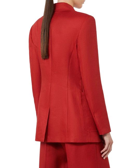 Max Mara Red Single-Breasted Volonta Jacket