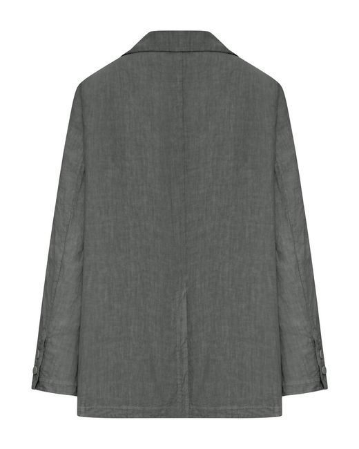 Transit Gray Single-breasted Linen Jacket
