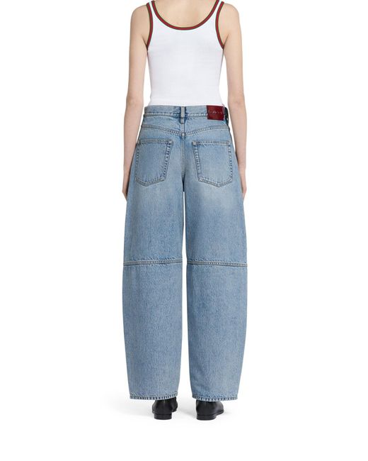 Gucci Blue Balloon Denim Pant With Petite Fit