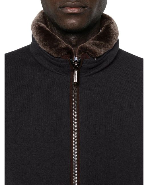 Moorer Black Bellati Bomber Jacket for men