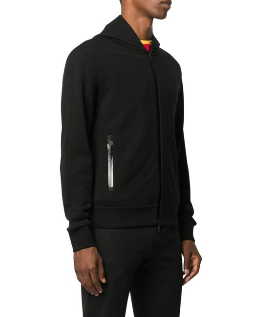 Moncler Logo-embroidered Trim Hoodie in Black for Men | Lyst