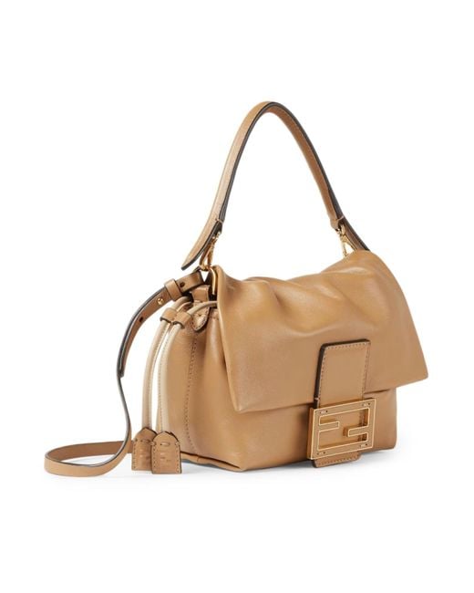 Fendi Metallic Small Baguette Mom Bag
