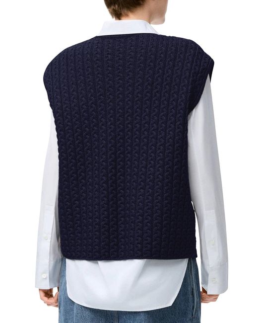 Loewe Blue Wool Vest