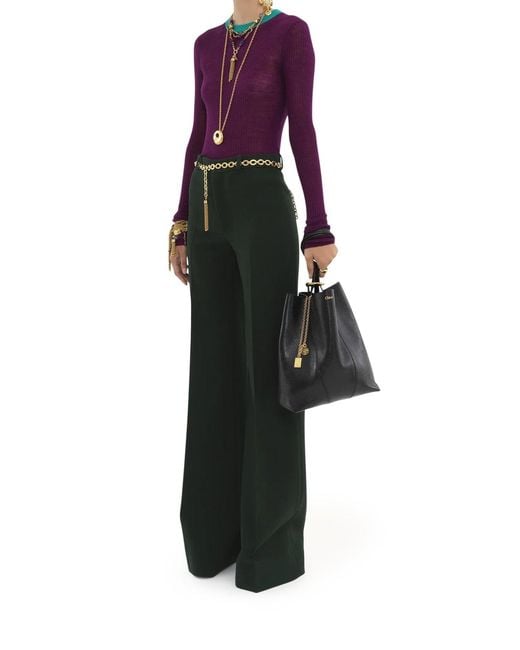 Chloé Black Chloã Spin Tote Bag