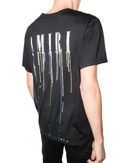 Black AM Paint Drip T-Shirt. – vectordesignerclothing