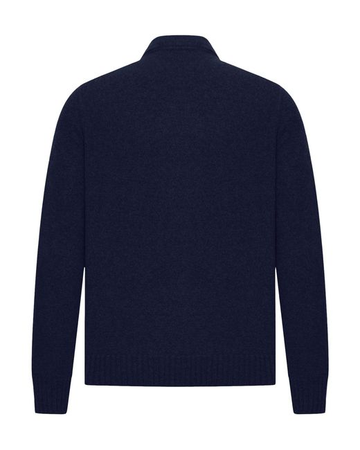 Nome G Blue Cashmere Jacket With Zip for men