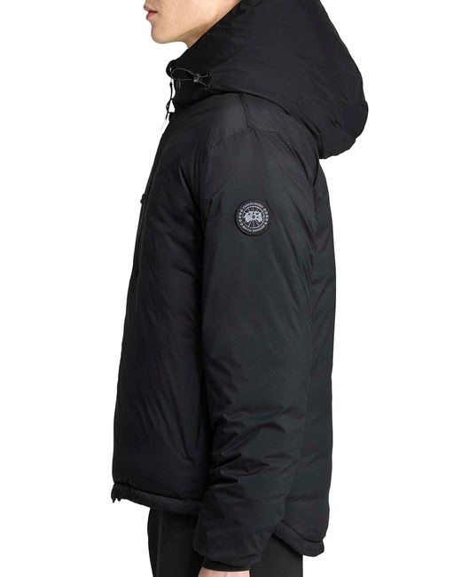 Canada Goose Black Lodge Label Hooded Jacket for men