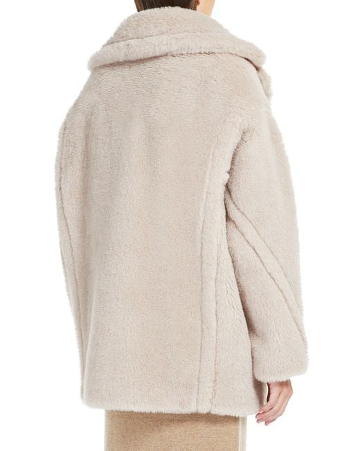 Max Mara Natural Olga Teddy Bear Alpaca Wool Coat