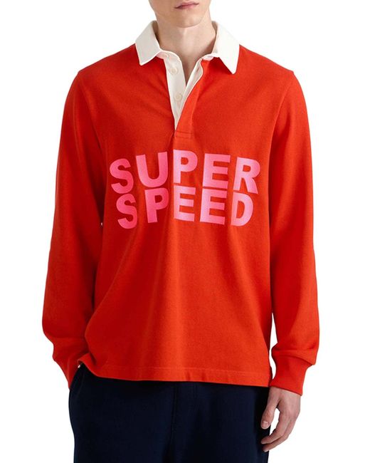 J.W. Anderson Orange J.W.Anderson "Super Speed" Rugby Polo Top for men