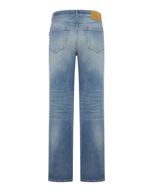 Haikure Blue Straight Leg Jeans for men