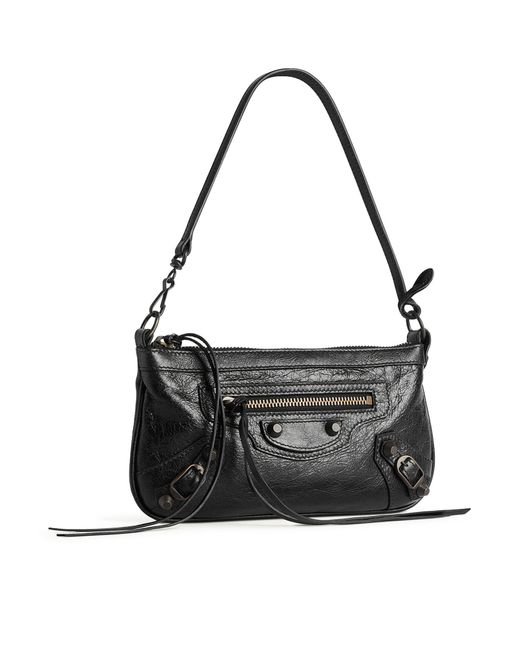 Balenciaga Black Le City Clutch With Shoulder Strap