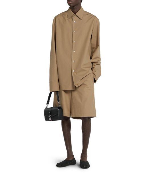 Shorts in popeline di cotone di Gucci in Natural da Uomo
