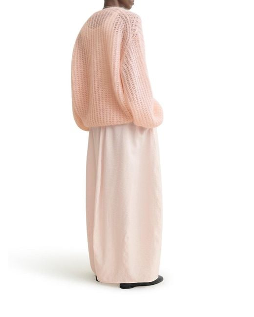Totême Natural Virgin Wool And Mohair Sweater With Wide Sleeves