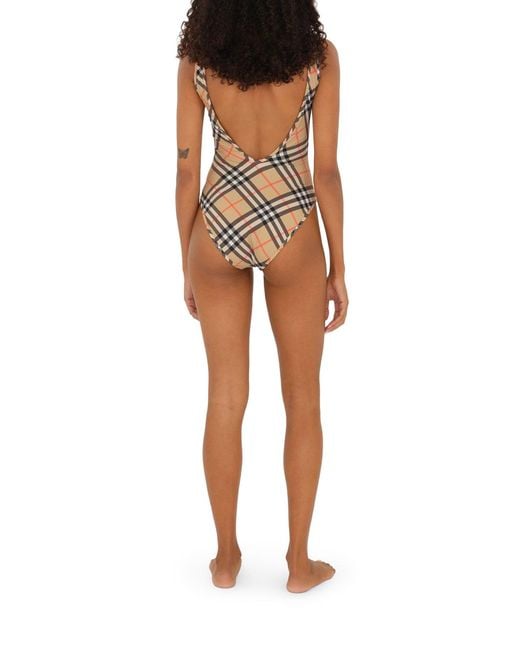 Burberry Multicolor Check Swimsuit