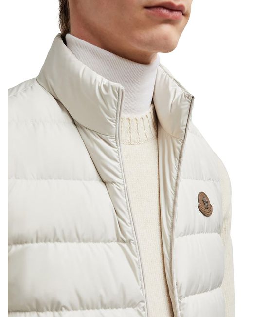 Gilet imbottito treompan di Moncler in White da Uomo