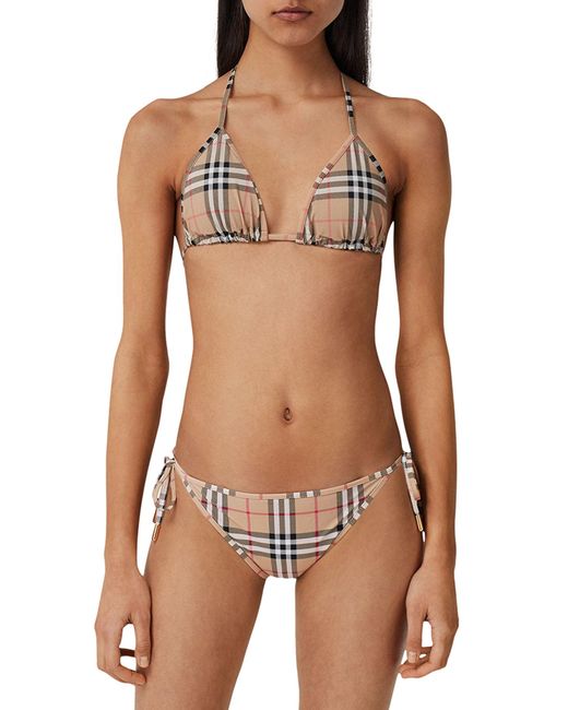 Burberry vintage check triangle bikini hotsell