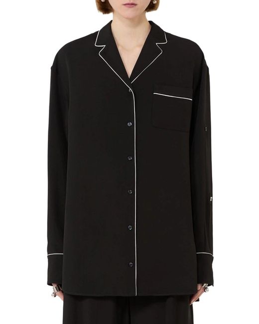Sportmax Blue Satin Overshirt