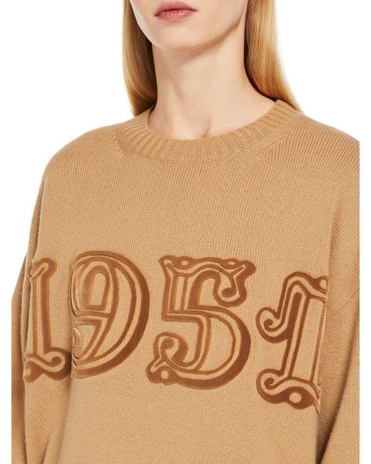 Pullover in lana e cashmere di Max Mara in Natural