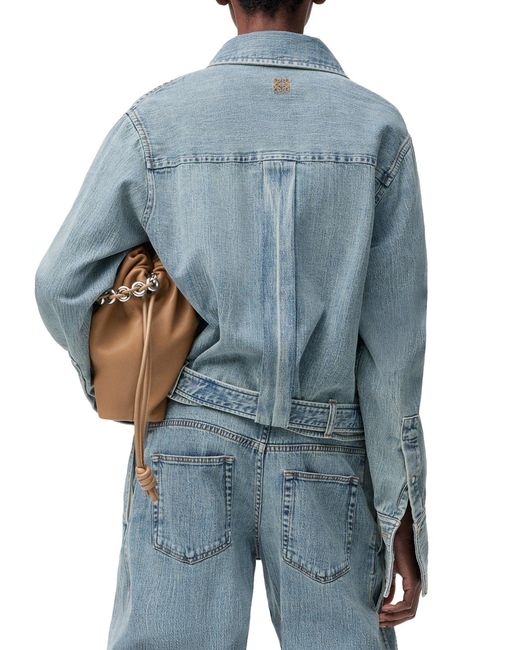 Loewe Blue Draped Denim Shirt