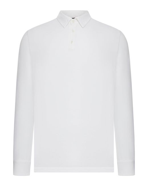 Zanone White Slim Fit Polo for men