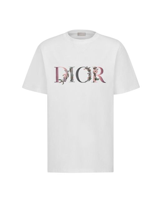 Dior T-shirt Dior Flowers Oversize in White for Men | Lyst UK