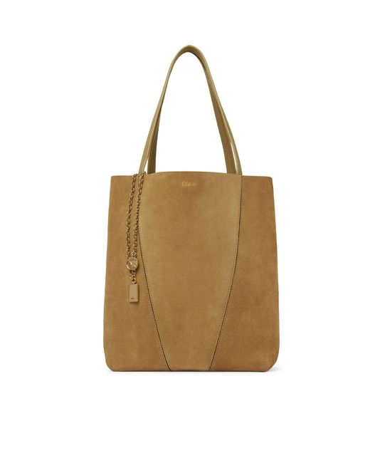 Chloé Natural Spin Suede Tote Bag