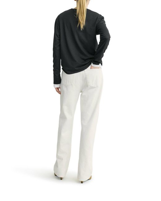 Totême  Blue Long-Sleeved Cotton T-Shirt