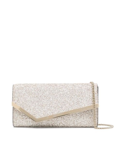 Clutch emmie di Jimmy Choo in White
