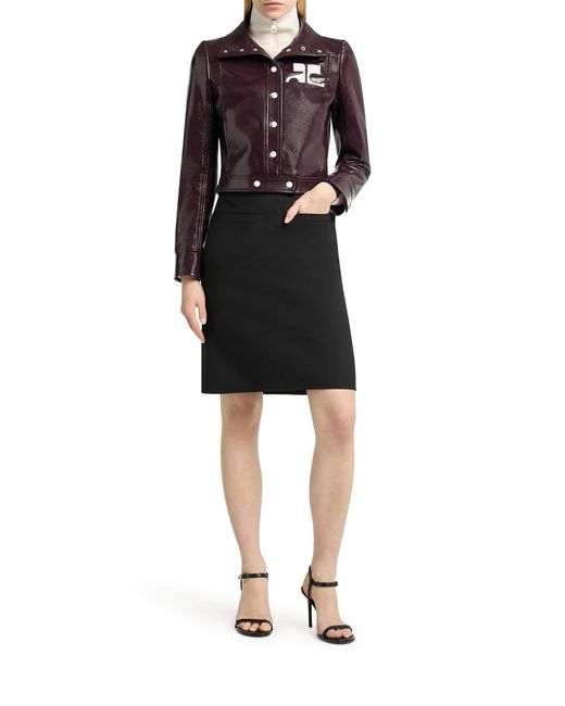 Courreges Brown Re-Edition Vinyl Jacket