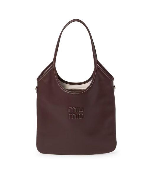 Miu Miu Brown Ivy Leather Bag