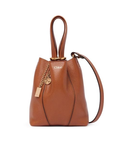 Chloé Brown Chloã Spin Small Tote Bag