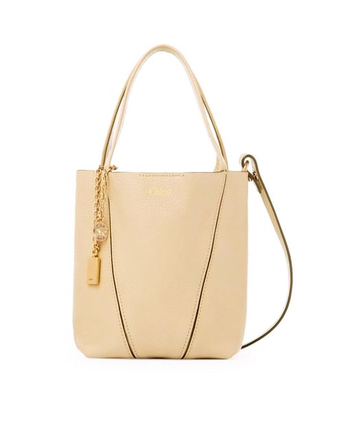 Chloé Natural Chloé Spin Small Tote Bag