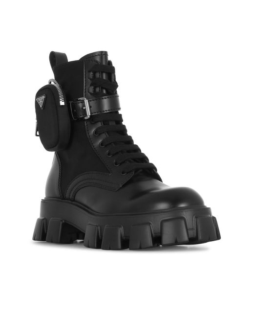 prada combat boots with pouch