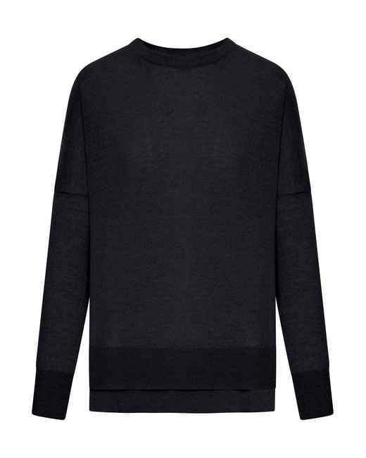 Nome G Blue Crew Neck Wool Sweater
