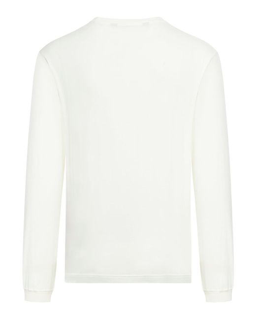 T-shirt a manica lunga con logo di Palm Angels in White da Uomo