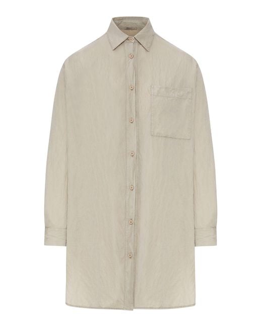Transit White Oversized Linen Shirt