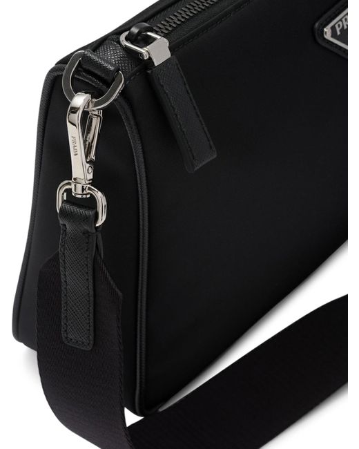 Prada Black Shoulder Bag In Re-nylon And Saffiano for men