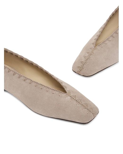 Giorgio Armani Multicolor Suede Ballerinas With Embroidery