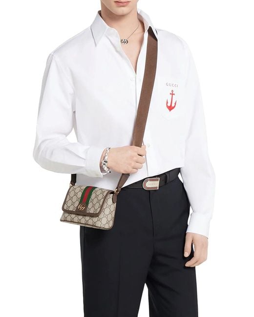 Gucci Black Ophidia Mini Bag for men