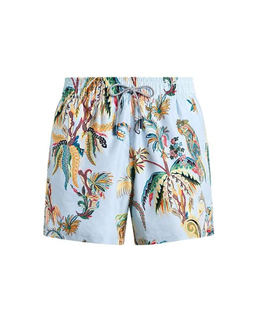 Etro White Swimsuit With Placed Print for men