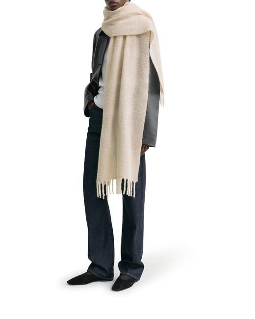 Totême Natural Jacquard Scarf With Monogram
