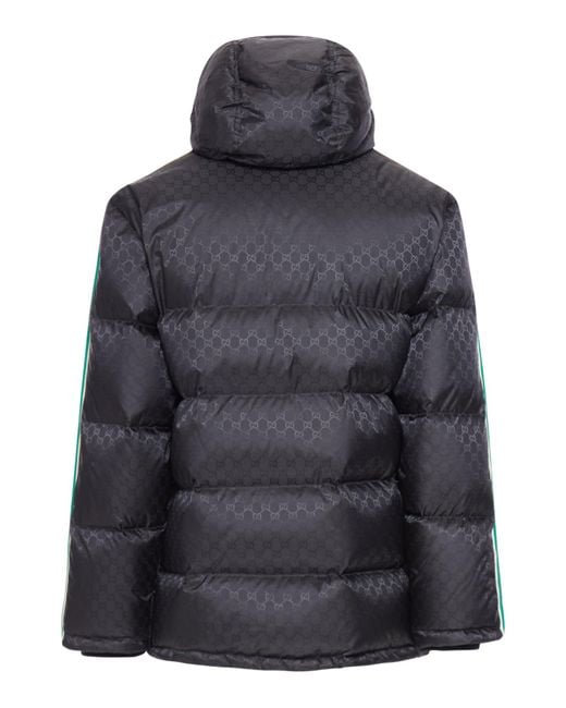 Gucci Gray Hooded Down Jacket for men